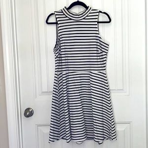 Old Navy Black & White Striped Dress